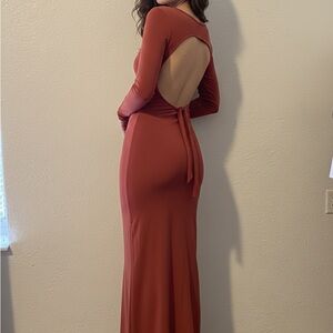 Free People Rust Backless Maxi Dress